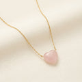 Taurus Venus Zodiac Pendant - rose quartz heart hero shot
