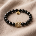 Black Onyx Aquarius Zodiac Bracelet