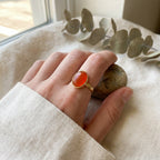 Scorpio Mars Zodiac Ring worn on finger