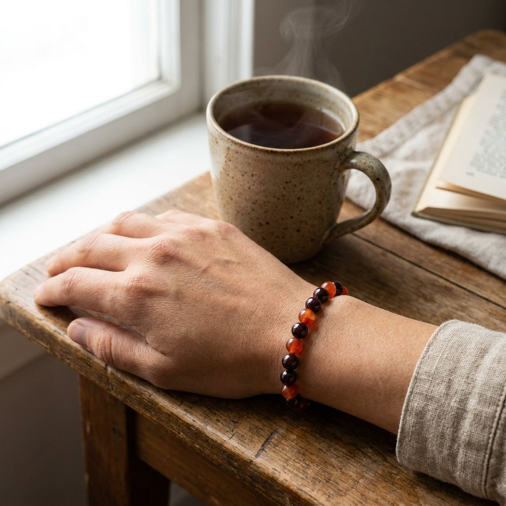 Number 1 & 9 Sun-Mars Numerology Bracelet - worn on wrist