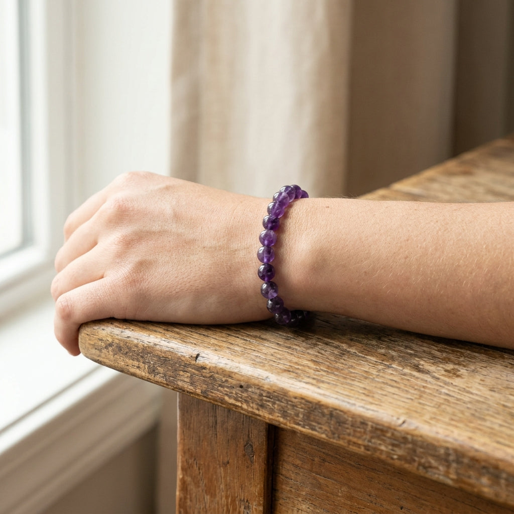 Capricorn Saturn Zodiac Bracelet worn on wrist