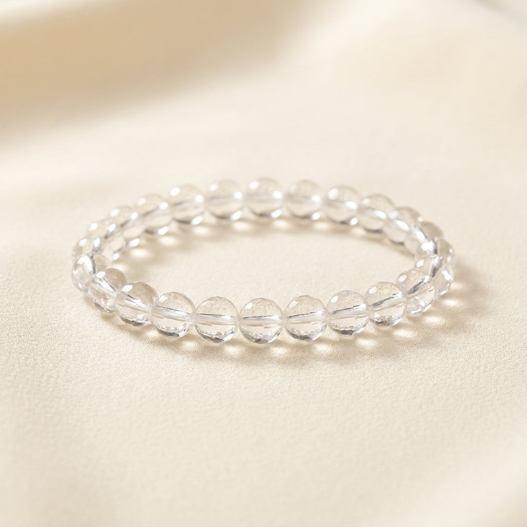 Clear Quartz Master Healer Bracelet - front view