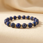 Lapis Lazuli Wisdom Bracelet - macro detail