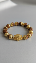 Gold Plated Rudraksha Bracelet