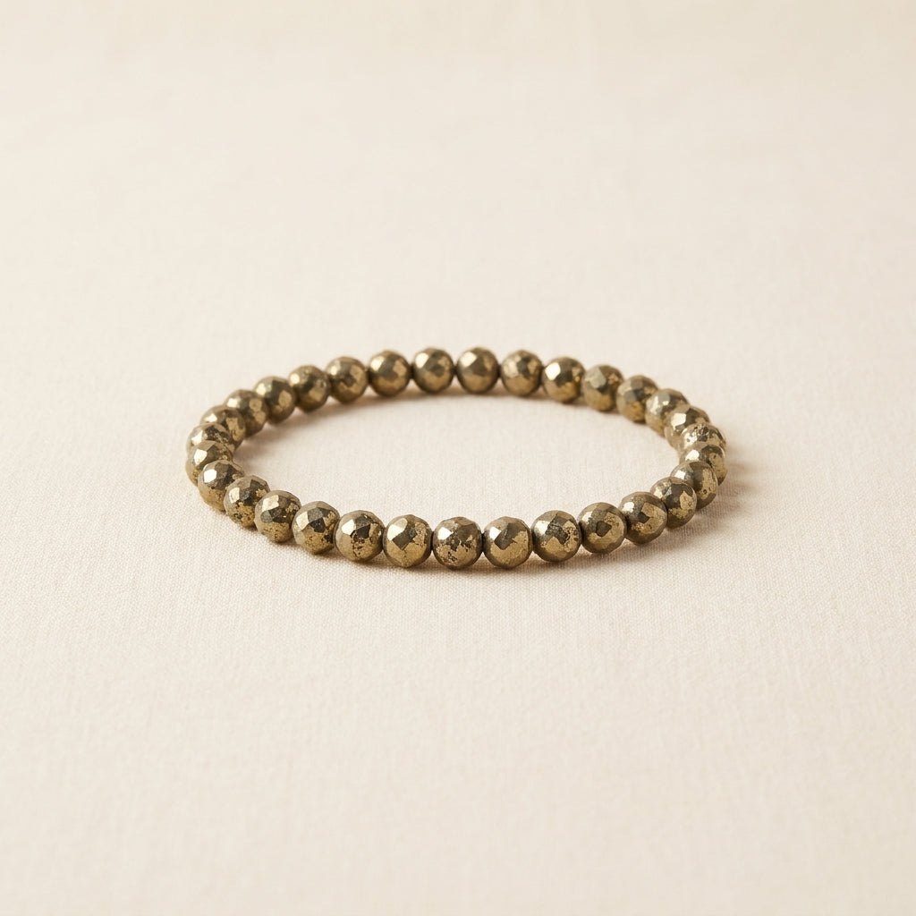 Pyrite Wealth & Abundance Bracelet - front view