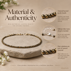 Dhanashree Natural Pyrite Anklet material and authenticity details