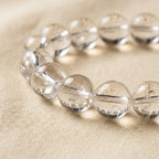 Clear Quartz Master Healer Bracelet - macro detail