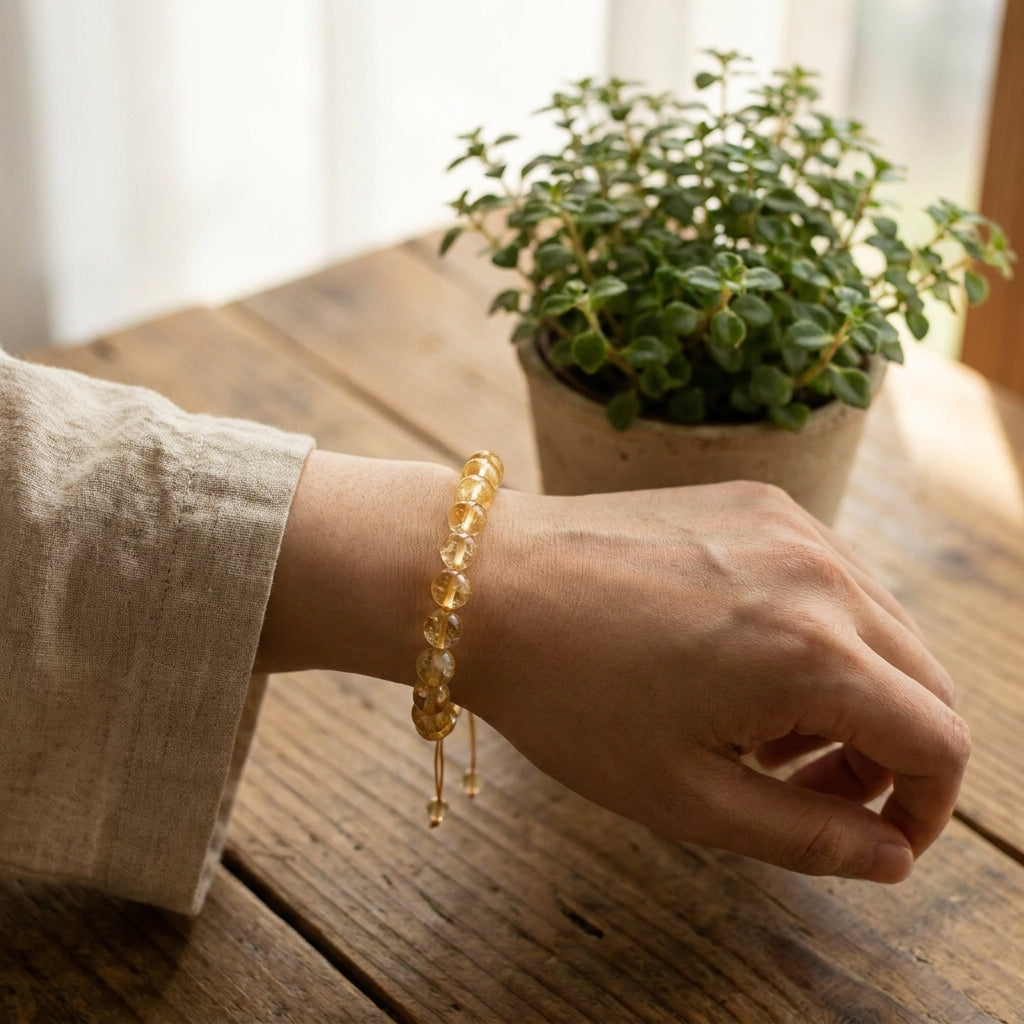 Citrine Abundance Bracelet - worn on wrist