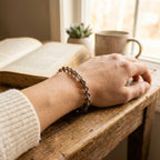 Smoky Quartz Stress Relief Bracelet - worn on wrist