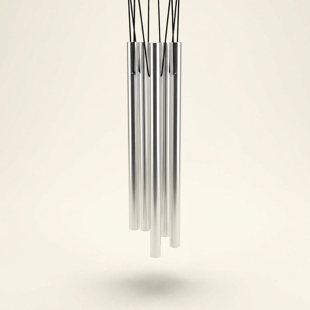Vaastu Wind Chime — 6-Rod Metal (Northwest Corner) — Closer view