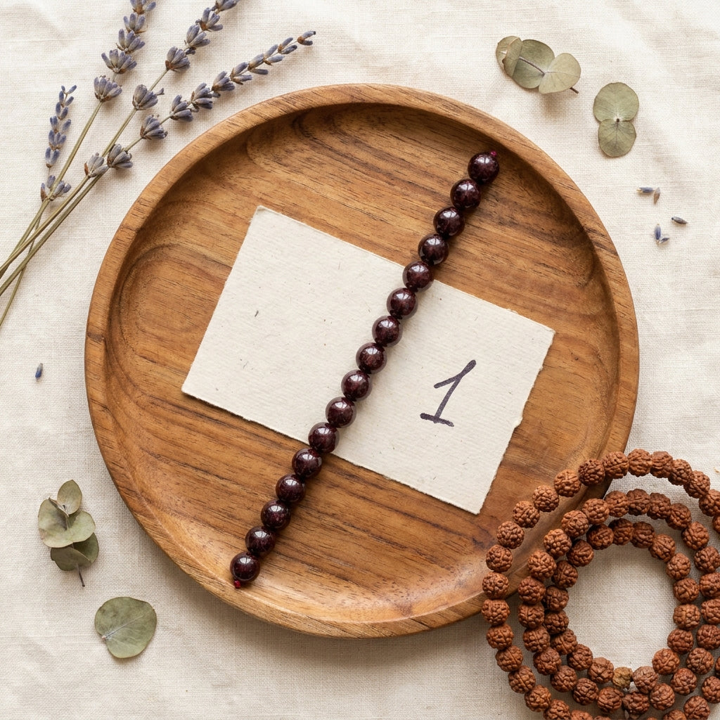 Number 1 Sun Numerology Bracelet - styled flat lay
