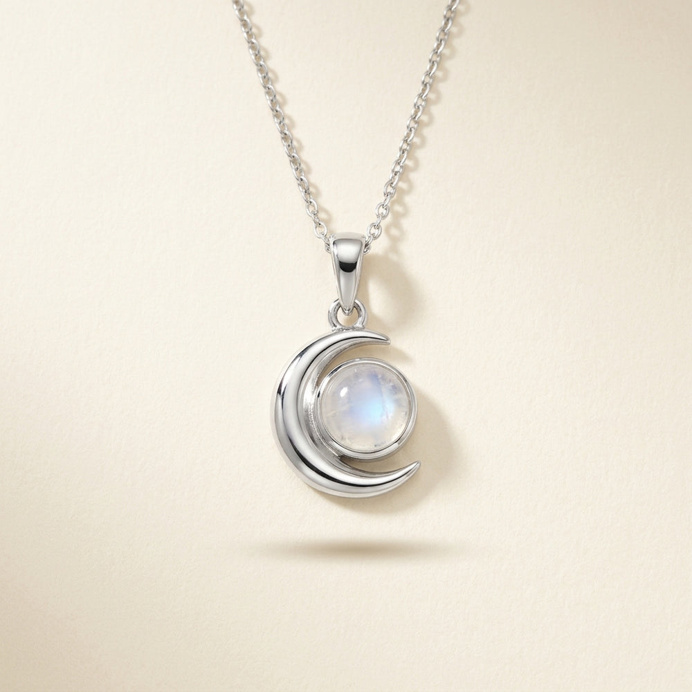 Cancer Moon Zodiac Pendant — Personal stone styling