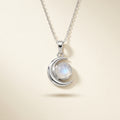 Cancer Moon Zodiac Pendant - moonstone hero shot