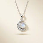 Cancer Moon Zodiac Pendant - moonstone hero shot