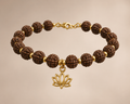 Gold Plated Modern Rudraksha Bracelet for Men
