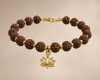 Gold Plated Modern Rudraksha Bracelet for Men