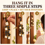 Three simple steps to hang the Black Tourmaline and Selenite Nazar Battu