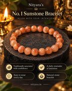 Nityara Number 1 Sunstone bracelet numerology-inspired product benefits
