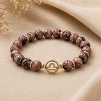 Rhodonite Libra Zodiac Bracelet