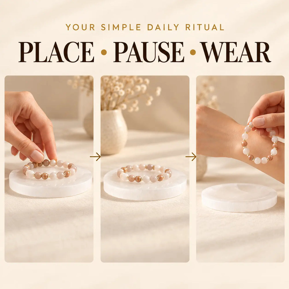 Vaastu Selenite Cleansing Plate – Crystal Resting Base — Closer view